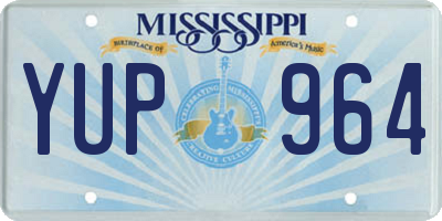MS license plate YUP964