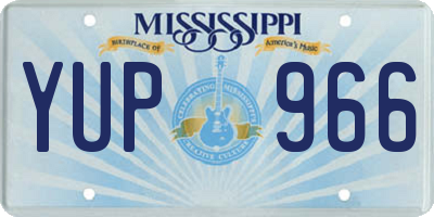 MS license plate YUP966