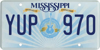 MS license plate YUP970