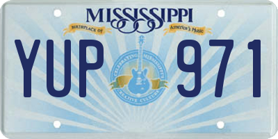 MS license plate YUP971