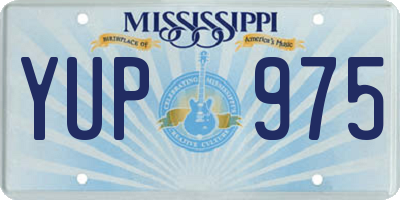 MS license plate YUP975