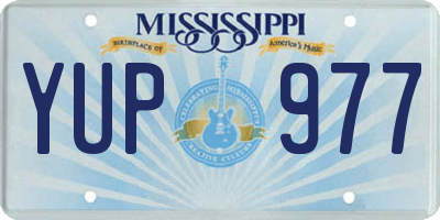 MS license plate YUP977