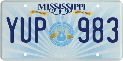 MS license plate YUP983