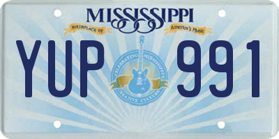 MS license plate YUP991