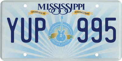 MS license plate YUP995