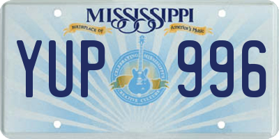 MS license plate YUP996