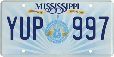 MS license plate YUP997