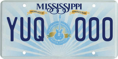 MS license plate YUQ000