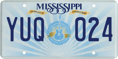 MS license plate YUQ024