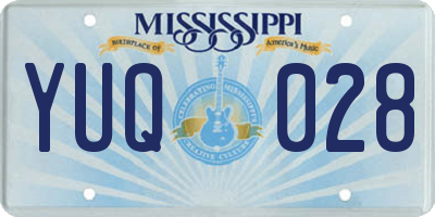 MS license plate YUQ028