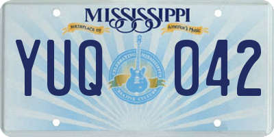MS license plate YUQ042