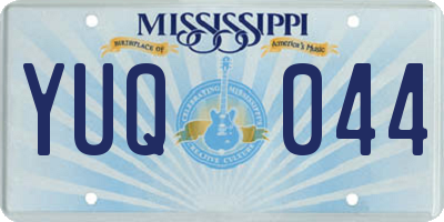 MS license plate YUQ044
