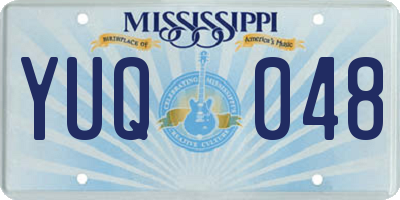 MS license plate YUQ048