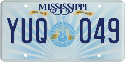 MS license plate YUQ049