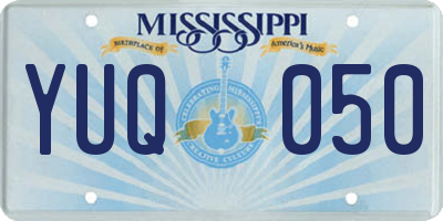 MS license plate YUQ050