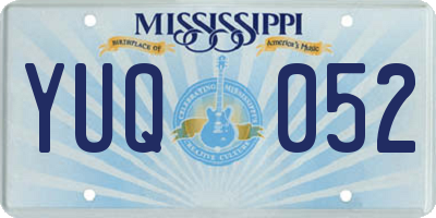 MS license plate YUQ052