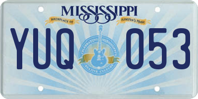 MS license plate YUQ053