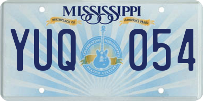 MS license plate YUQ054