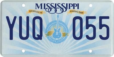 MS license plate YUQ055