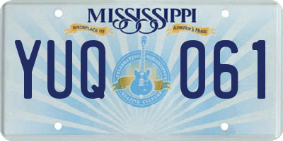 MS license plate YUQ061