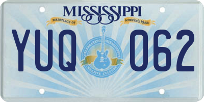 MS license plate YUQ062