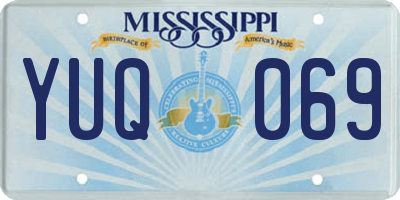 MS license plate YUQ069