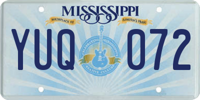 MS license plate YUQ072