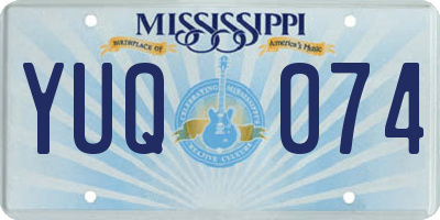 MS license plate YUQ074