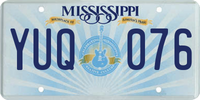 MS license plate YUQ076
