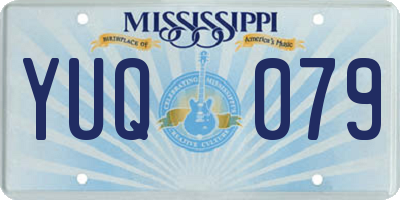 MS license plate YUQ079