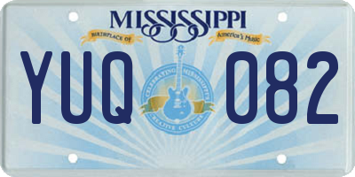 MS license plate YUQ082