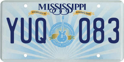 MS license plate YUQ083