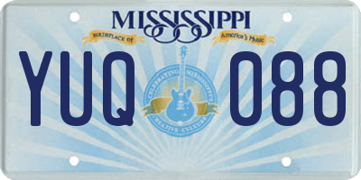 MS license plate YUQ088