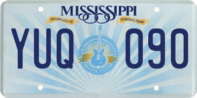 MS license plate YUQ090
