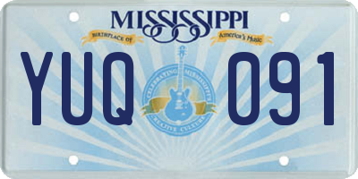 MS license plate YUQ091