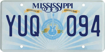 MS license plate YUQ094