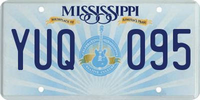 MS license plate YUQ095