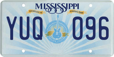 MS license plate YUQ096