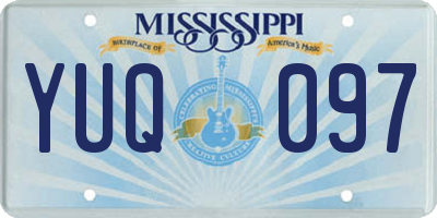 MS license plate YUQ097