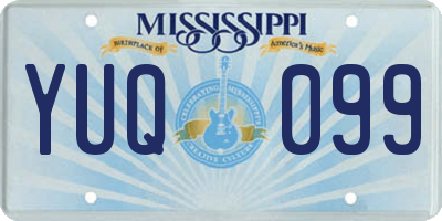 MS license plate YUQ099