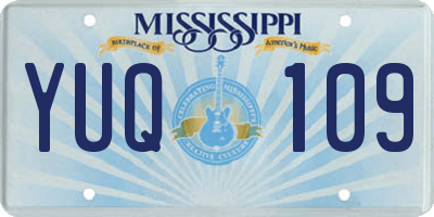 MS license plate YUQ109