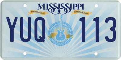 MS license plate YUQ113