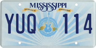 MS license plate YUQ114