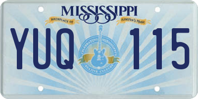 MS license plate YUQ115