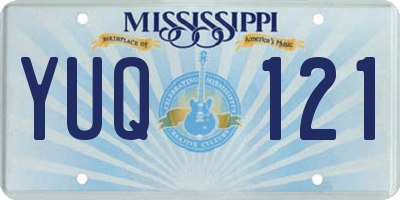 MS license plate YUQ121