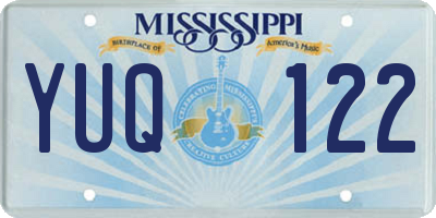 MS license plate YUQ122