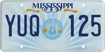 MS license plate YUQ125