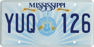 MS license plate YUQ126