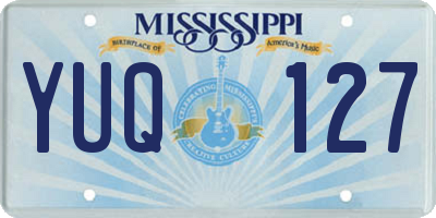 MS license plate YUQ127