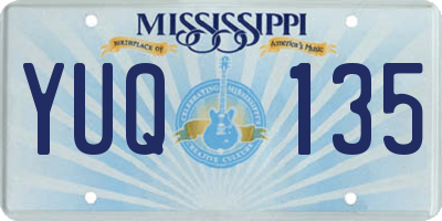 MS license plate YUQ135